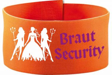 größenverstellbare Klett-Armbinde 10 cm Höhe mit Braut Security