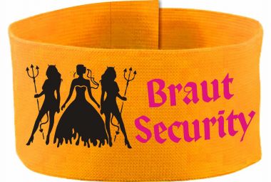 größenverstellbare Klett-Armbinde 10 cm Höhe mit Braut Security