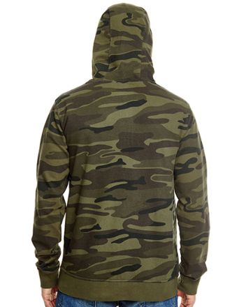 Full Zip Camouflage Kaputzen Fleece Jacke