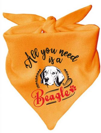 Hunde Dreiecks-Halstuch All you need is a Beagle