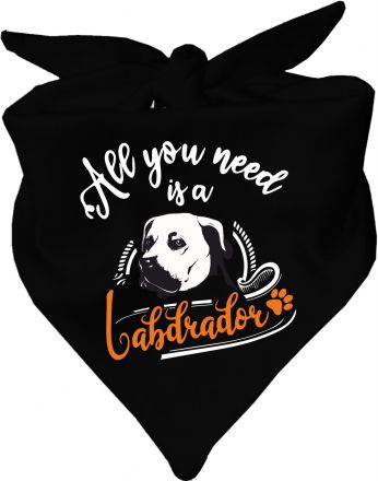 Hunde Dreiecks-Halstuch All you need is a Labrador