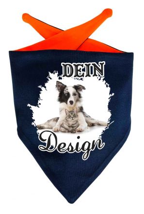 Hunde Dreiecks-Halstuch Multicolor mit eigenem Wunschmotiv