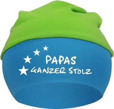 Baby Beanie Mütze mit breiten Bund Multicolor Papas ganzer Stolz