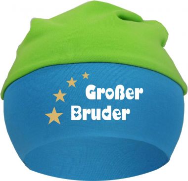 Baby Beanie Mütze mit breiten Bund Multicolor Großer Bruder