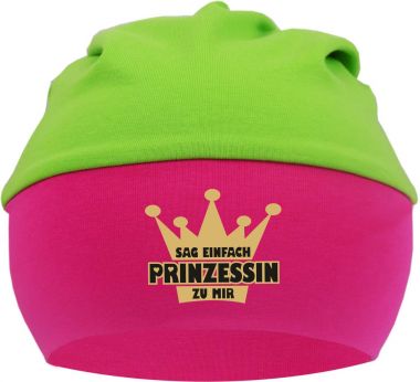 Baby Beanie Mütze mit breiten Bund Multicolor Sag einfach Prinzessin zu mir