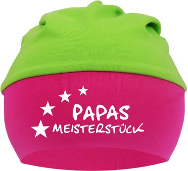 Baby Beanie Mütze mit breiten Bund Multicolor Papas Meisterstück