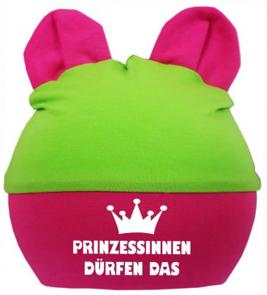Baby Ohren Mütze Multicolor Prinzessinnen dürfen das