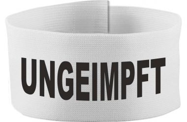größenverstellbare Klett-Armbinde UNGEIMPFT / 5 cm Höhe