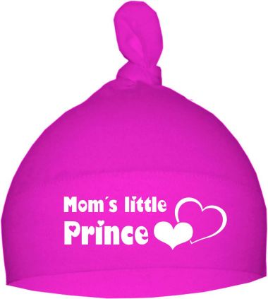 1-Zipfel Baby Mütze einfarbig Moms little Prince