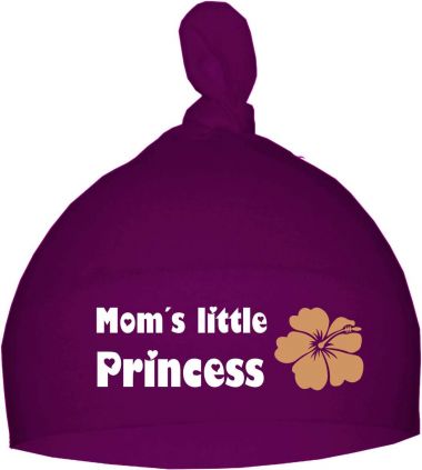 1-Zipfel Baby Mütze einfarbig Moms little Princess