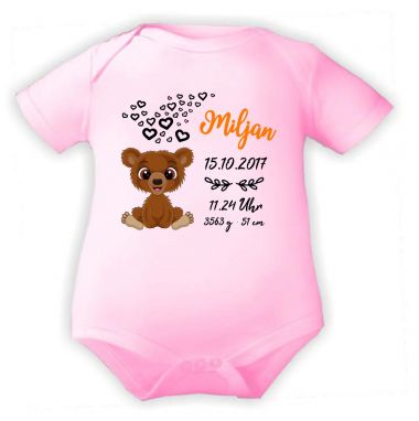 Baby Body Cute Bär und Geburtsdaten des Babys