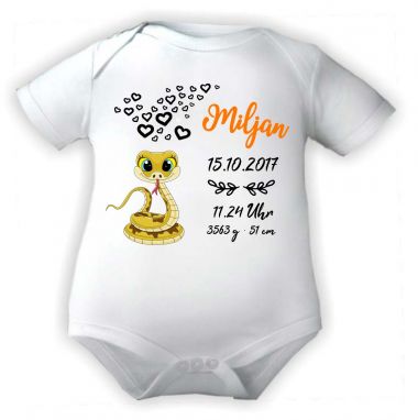 Baby Body Cute Schlange und Geburtsdaten des Babys