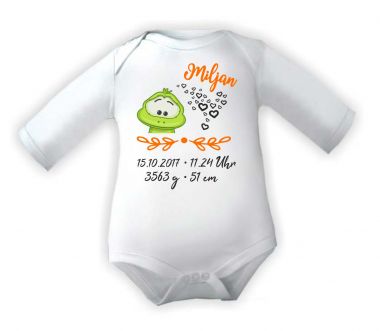 Baby Body SWEET ANIMAL FROSCH und Geburtsdaten des Babys