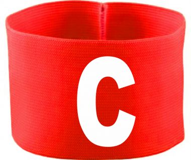 größenverstellbare Klett-Armbinde mit einem roten Kreuz / 5 cm Höhe