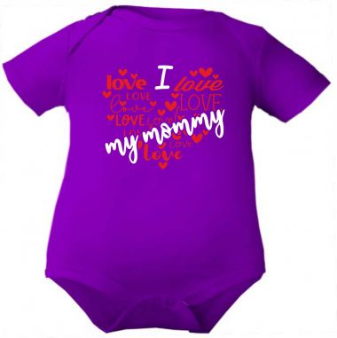 Baby Body mit Druck I love my mommy - Herz