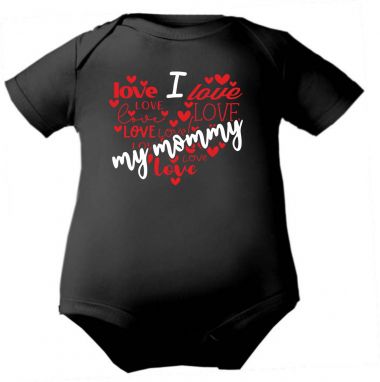Baby Body mit Druck I love my mommy - Herz