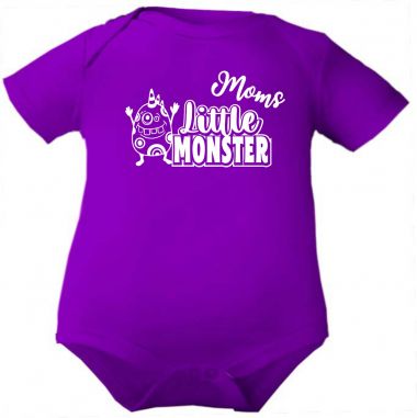 Baby Body mit Druck Moms little Monster