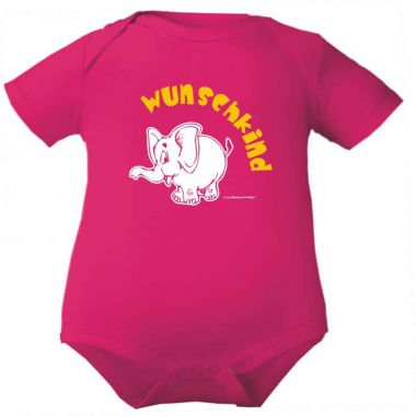 farbiger Baby Body Wunschkind (Elefant)