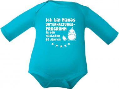 farbiger Baby Body Ich bin Mamas Unterhaltungsprogramm / COO