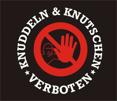 farbiger Baby Body 1/4-Arm Knuddeln & Knutschen verboten NEU