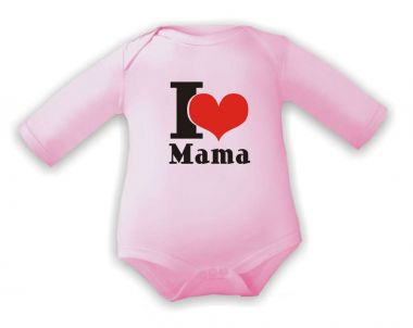 farbiger Baby Body I love Mama
