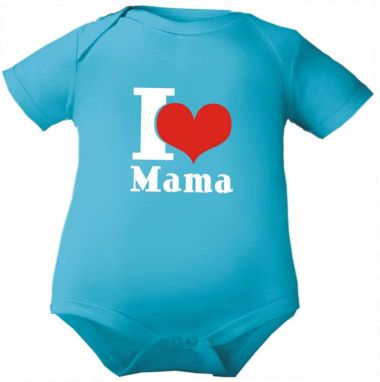 farbiger Baby Body I love Mama