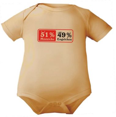 farbiger Baby Body 1/4 51 % Minzicke 49 % Engelchen / NEU