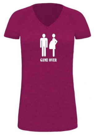 Lady LONG T-Shirt für Schwangere Game Over