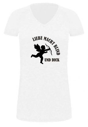 Lady LONG T-Shirt für Schwangere Liebe macht blind und dick