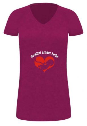 Lady LONG T-Shirt für Schwangere Resultat großer Liebe