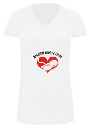 Lady LONG T-Shirt für Schwangere Resultat großer Liebe