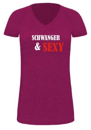 Lady LONG T-Shirt für Schwangere Schwanger & Sexy