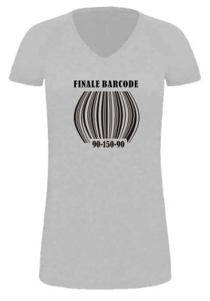 Lady LONG T-Shirt für Schwangere Finale Barcode