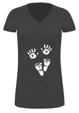 Lady LONG T-Shirt für Schwangere Hände + Füsse