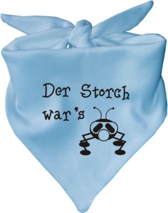 Baby Halstuch mit Druck Der Storch wars / AUNTI
