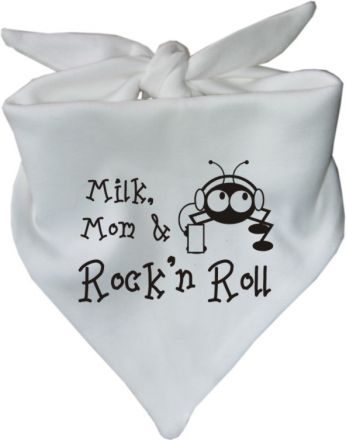 Baby Halstuch mit Druck Milk Mom and Rock n Roll / AUNTI
