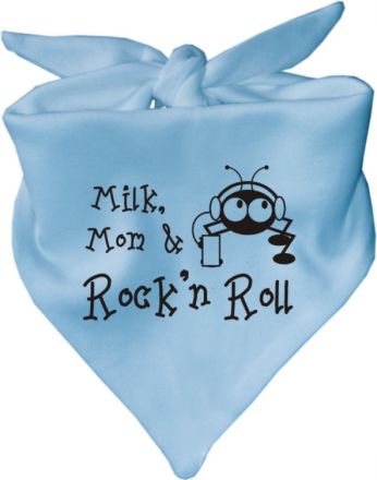 Baby Halstuch mit Druck Milk Mom and Rock n Roll / AUNTI