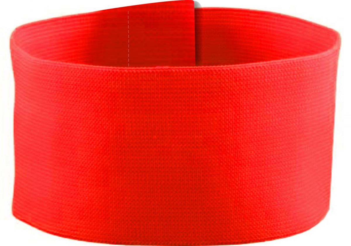 Farbe rot LOGO Unbekannt größenverstellbare Armbinde/Mediaband bedruckt mit IHREM INDIVIDUELLEM TEXT