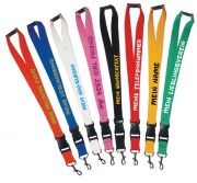 Lanyard 25 mm with safety lock