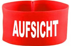 rubber elastic armband / mediaband with AUFSICHT / 5 cm height