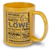 Ceramic mug LENA colored with star sign Löwe
