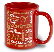 Ceramic mug LENA colored with star sign Schütze