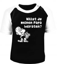 Kids Raglan Baseball shortsleeve T-Shirt - Willst du meinen Papa heiraten
