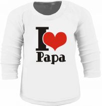 Kids Long Sleeve T-Shirt I Love Papa