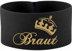 rubber elastic armband / mediaband with Braut / Krone/ 10 cm height