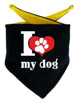 Hunde Dreiecks-Halstuch Multicolor I love my dog