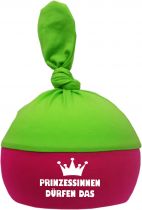 1-Zipfel Baby Mütze Multicolor Prinzessinnen dürfen das