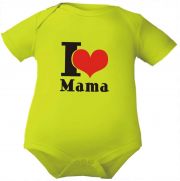 Colored Baby Body 1/4-Arm I love Mama