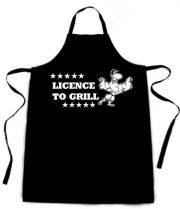 Latzschürze mit Druck Licence to grill